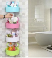 Plastic Corner Triangle Shelf(4pc)